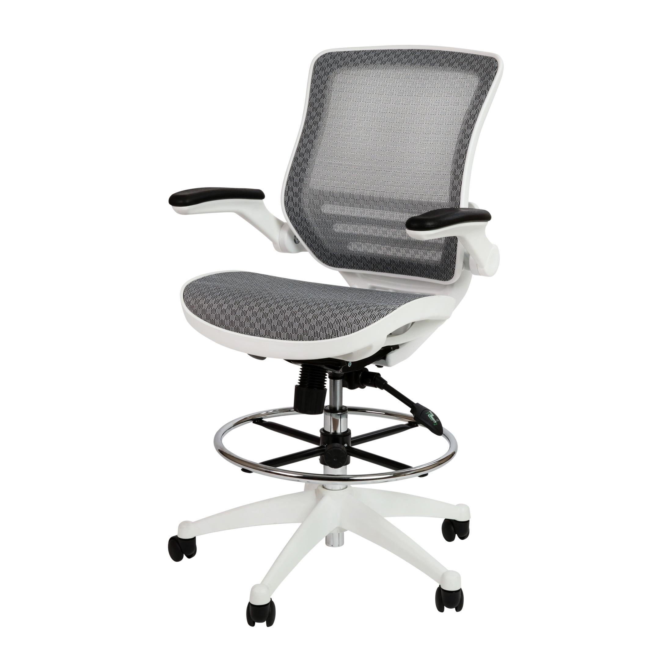 Flash Furniture Mignone Mid-Back Transparent Mesh Office Chair with Flip-Up Arms by Flash Furniture