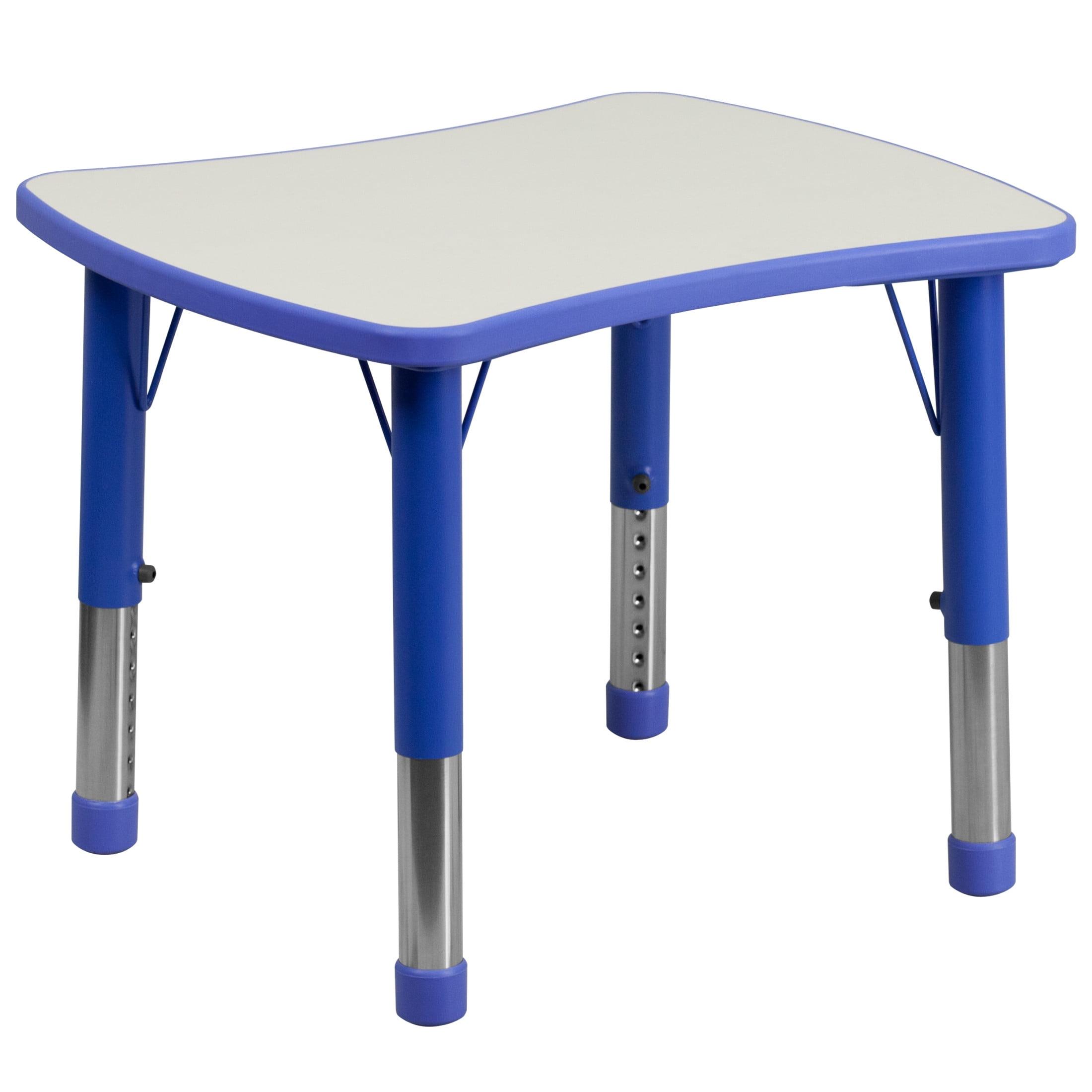 Goddard 22" x 27" Rectangular Plastic Height Adjustable Activity Table