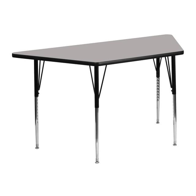 Goddard Trapezoid Thermal Laminate Activity Table with Height Adjustable Legs