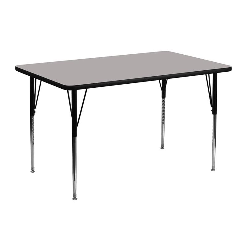 Flash Furniture 24''W x 48''L Rectangular HP Laminate Activity Table - Standard Height Adjustable Legs