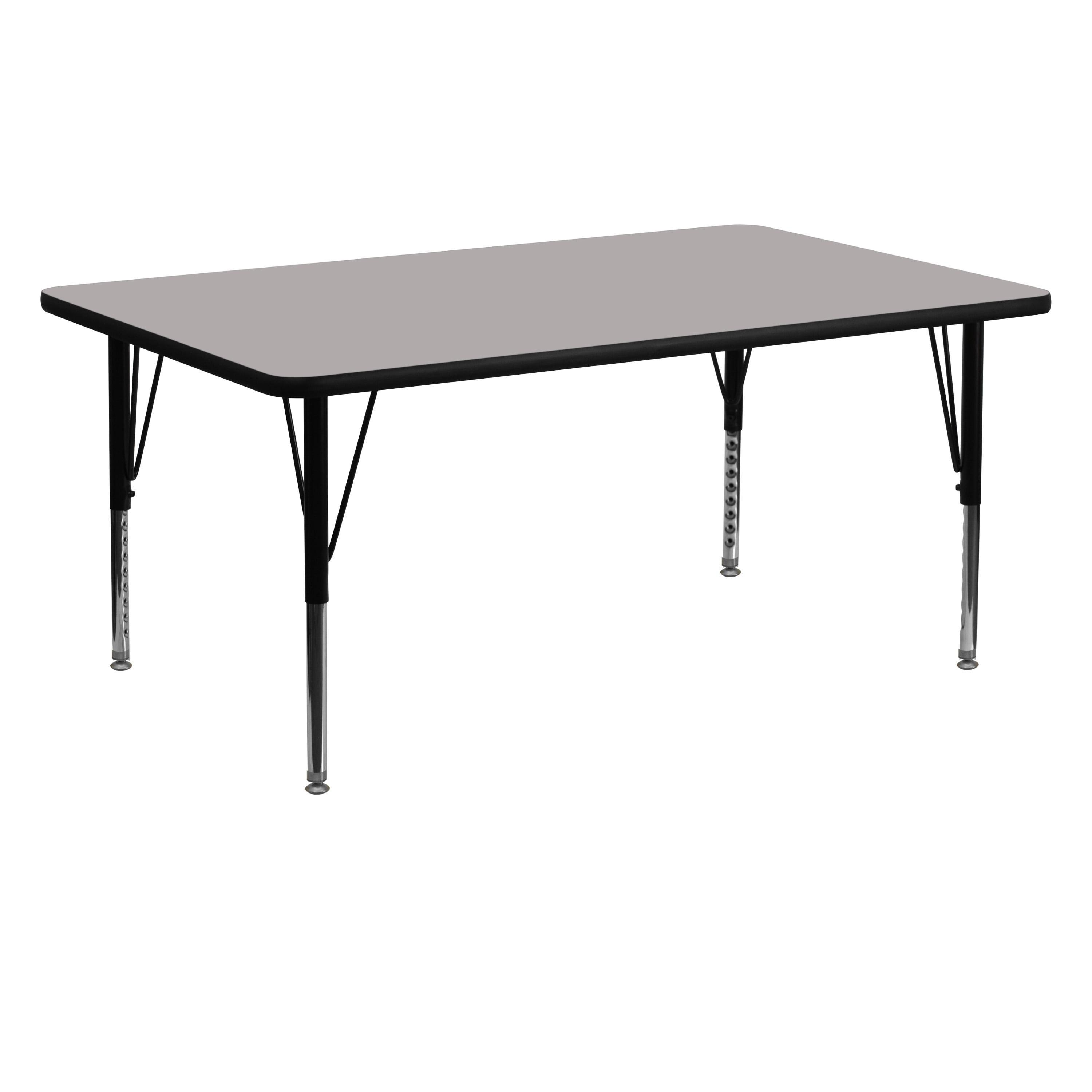 Goddard 24''W x 48''L Rectangular HP Laminate Activity Table - Adjustable Legs