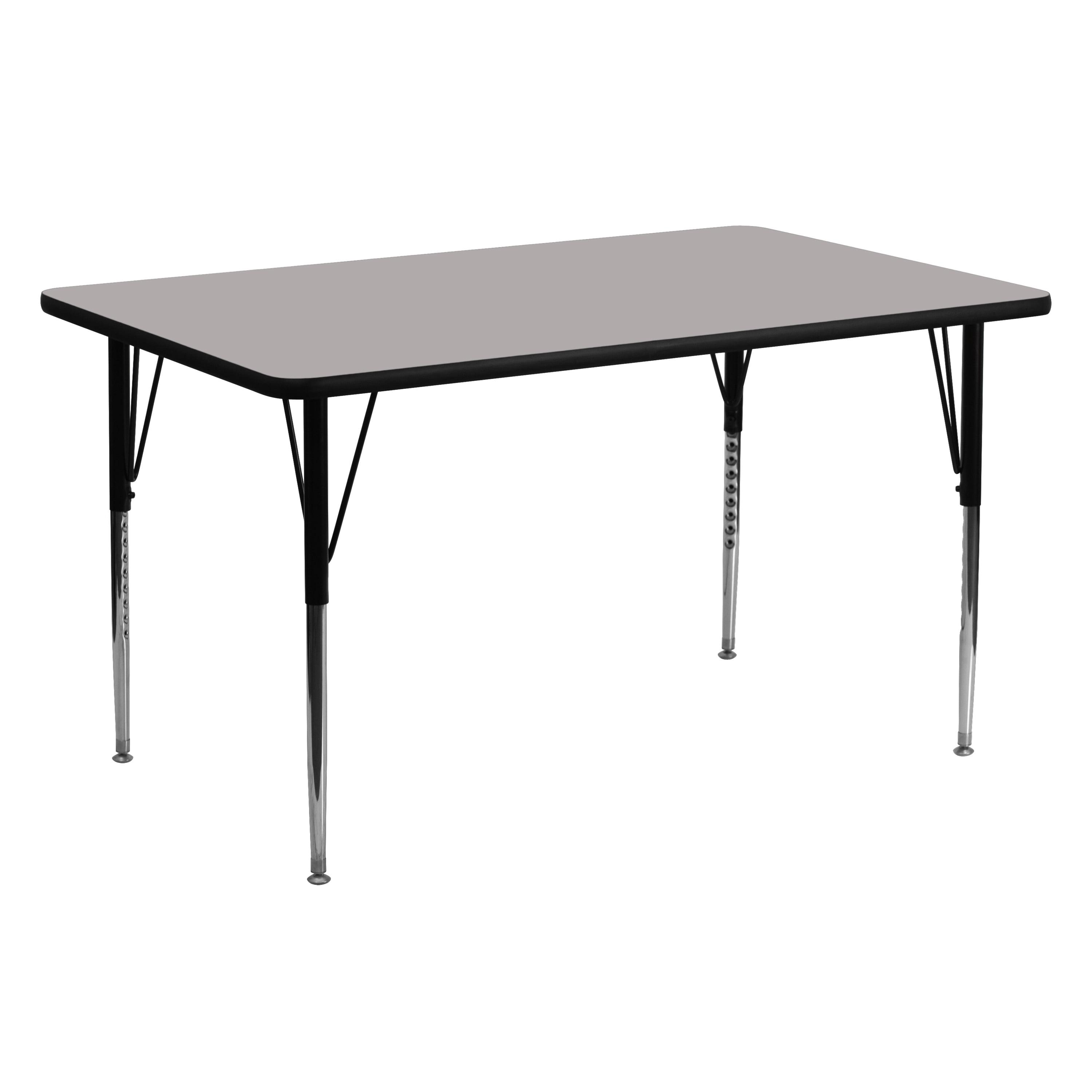 Goddard 24''W x 48''L Rectangular HP Laminate Activity Table - Adjustable Legs