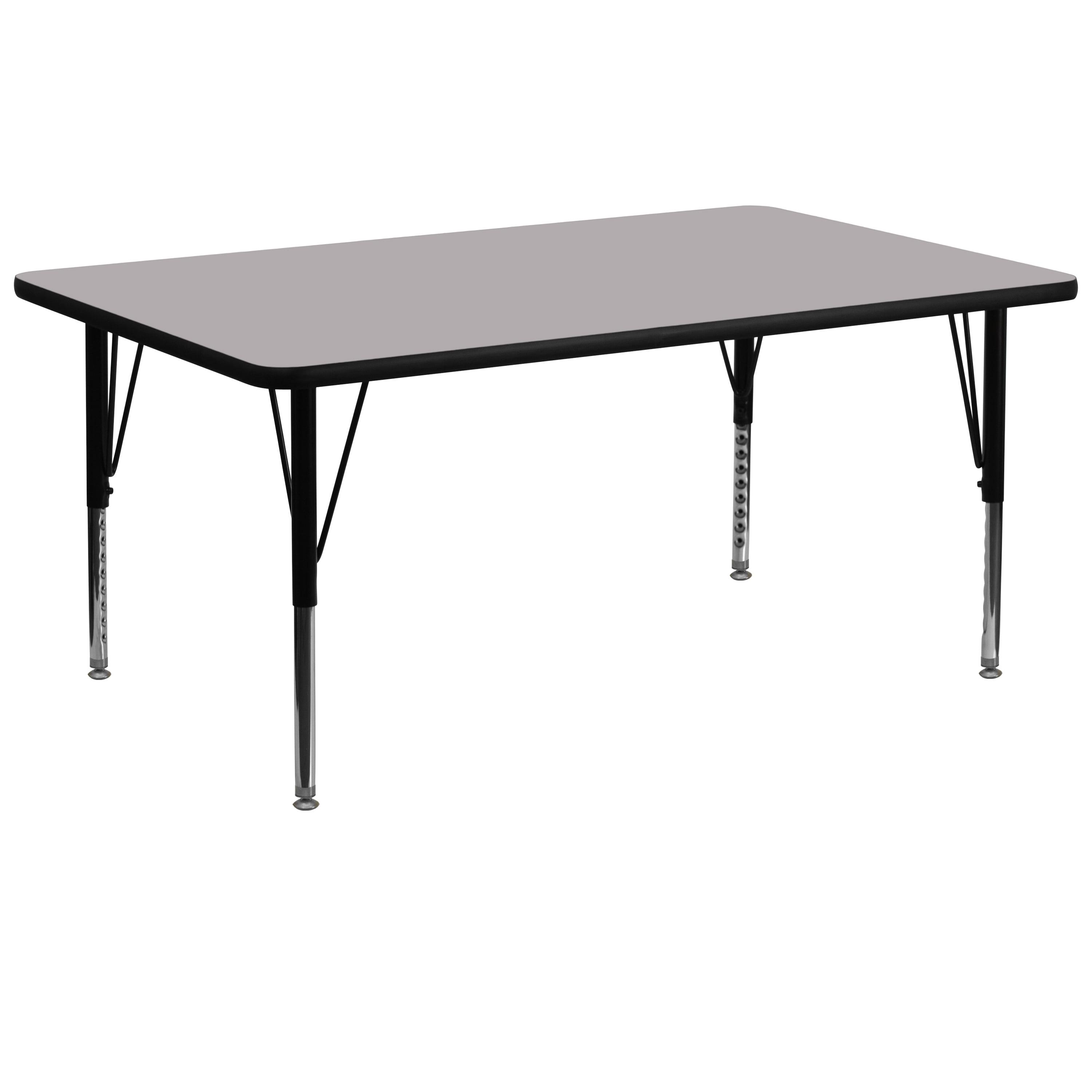 Goddard 24''W x 48''L Rectangular HP Laminate Activity Table - Adjustable Legs