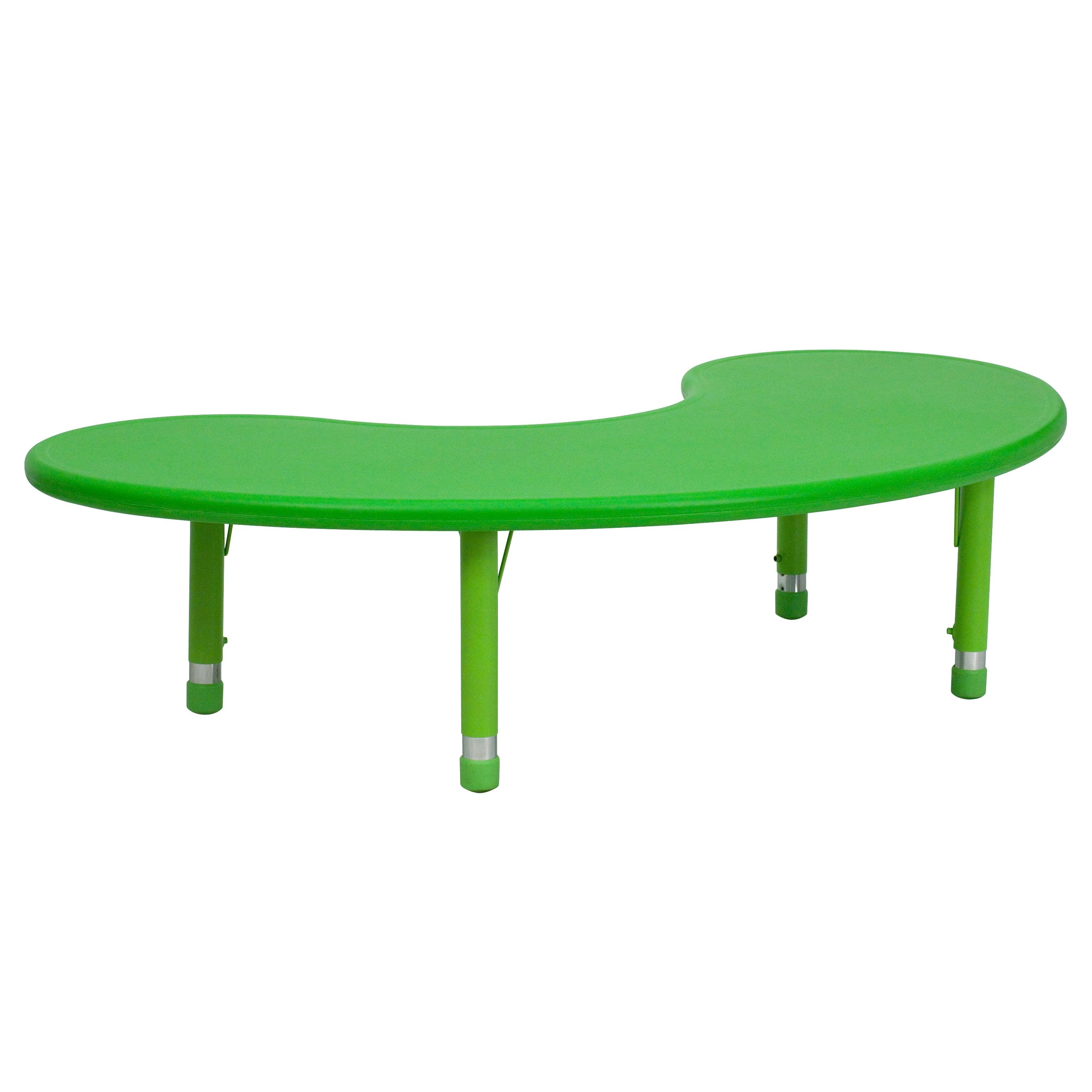 Half-Moon Plastic Adjustable Height Kids Activity Table by Flash Furniture