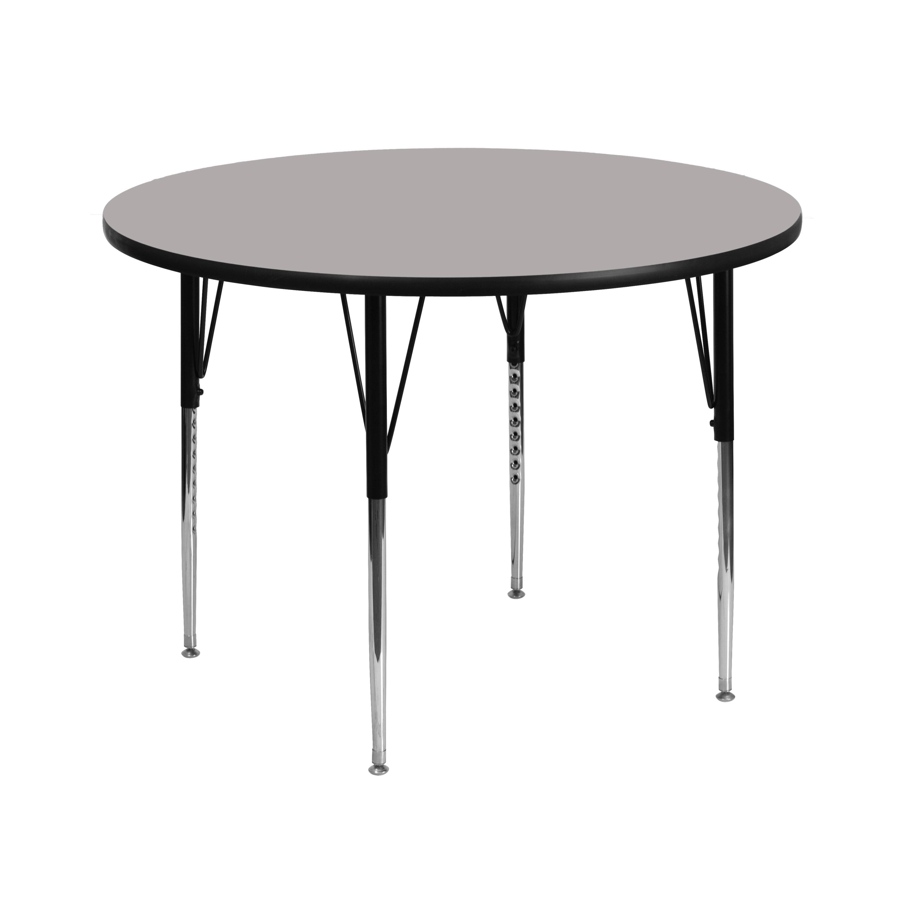 Flash Furniture 42'' Round HP Laminate Activity Table - Standard Height Adjustable Legs