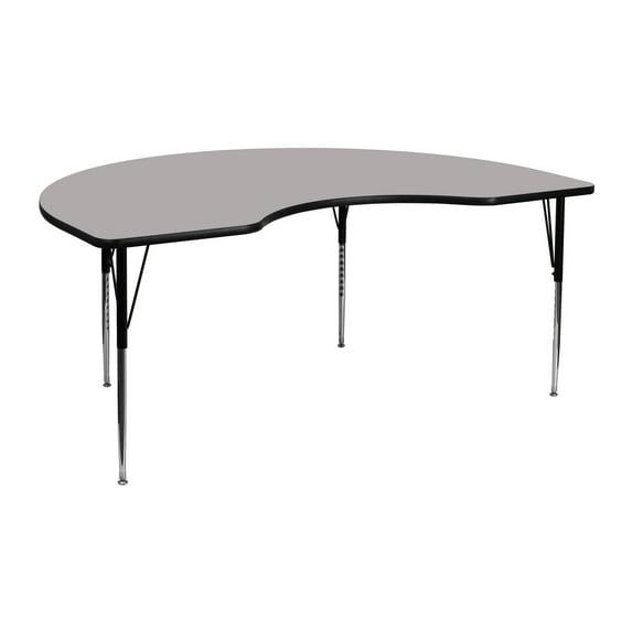 Flash Furniture Kidney Thermal Activity Table - Height Adjustable Short Legs