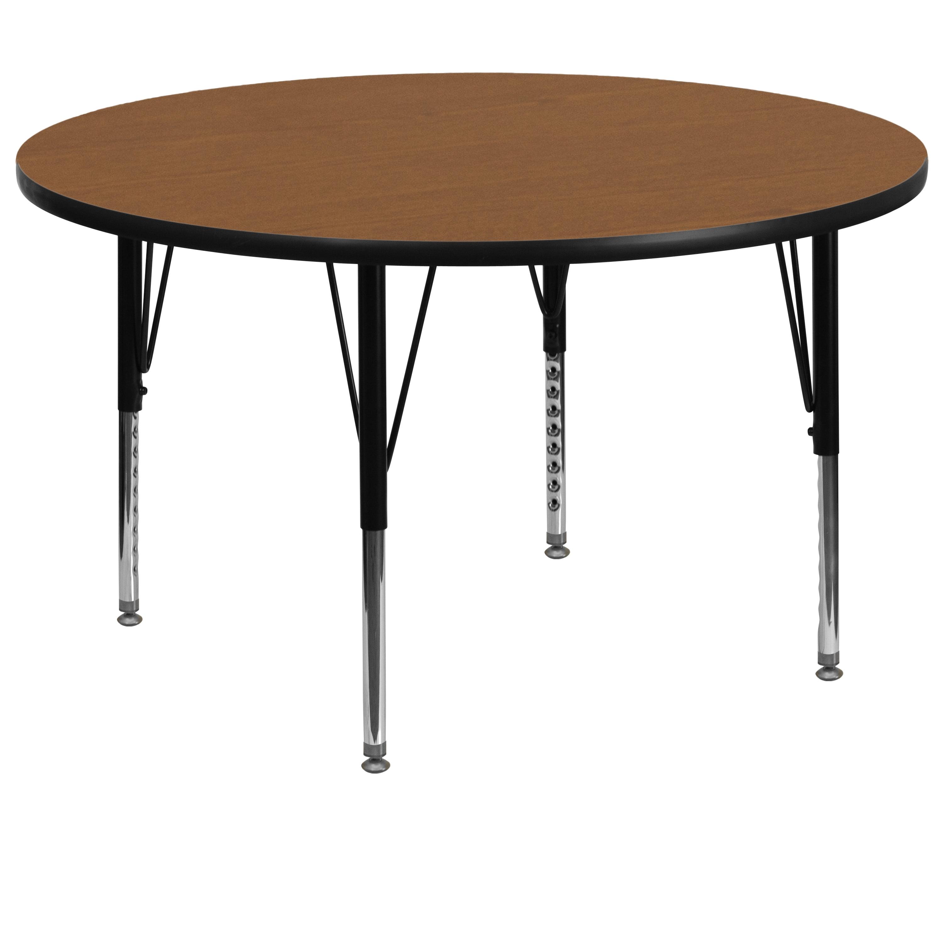 Goddard 42'' Round Thermal Laminate Activity Table - Adjustable Legs