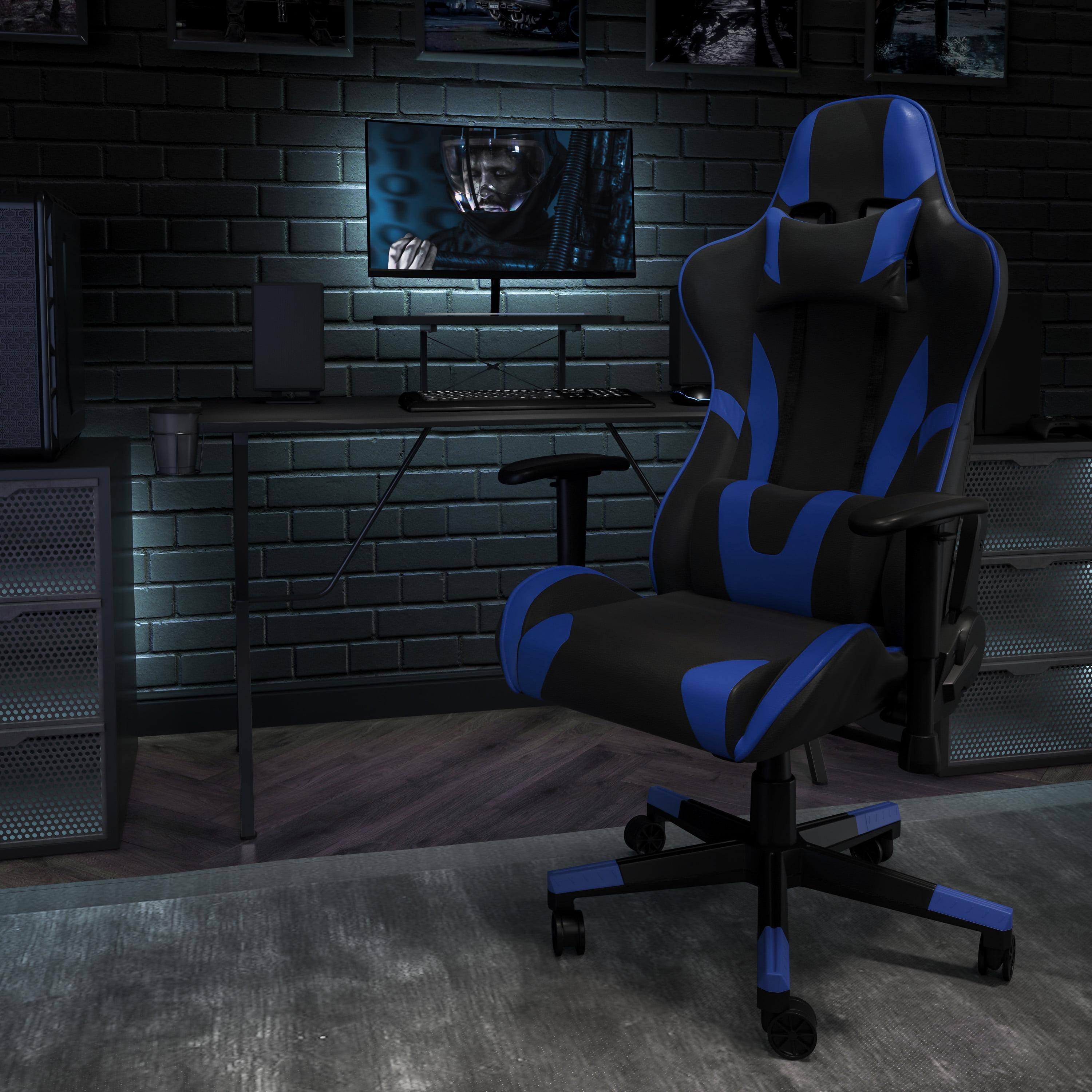 X20 Blue LeatherSoft Ergonomic Reclining Gaming Chair