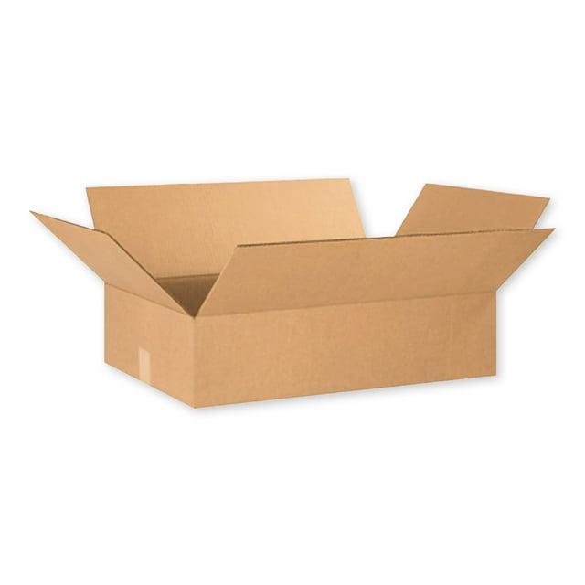 Box Partners Flat Corrugated Boxes 22" x 18" x 4" Kraft 25/Bundle 22184