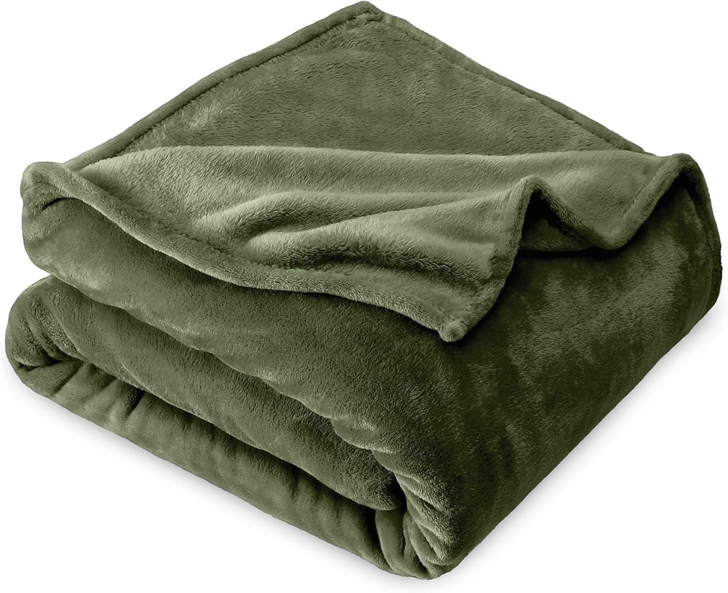 Cypress Microplush Throw Fleece Blanket by Bare Home