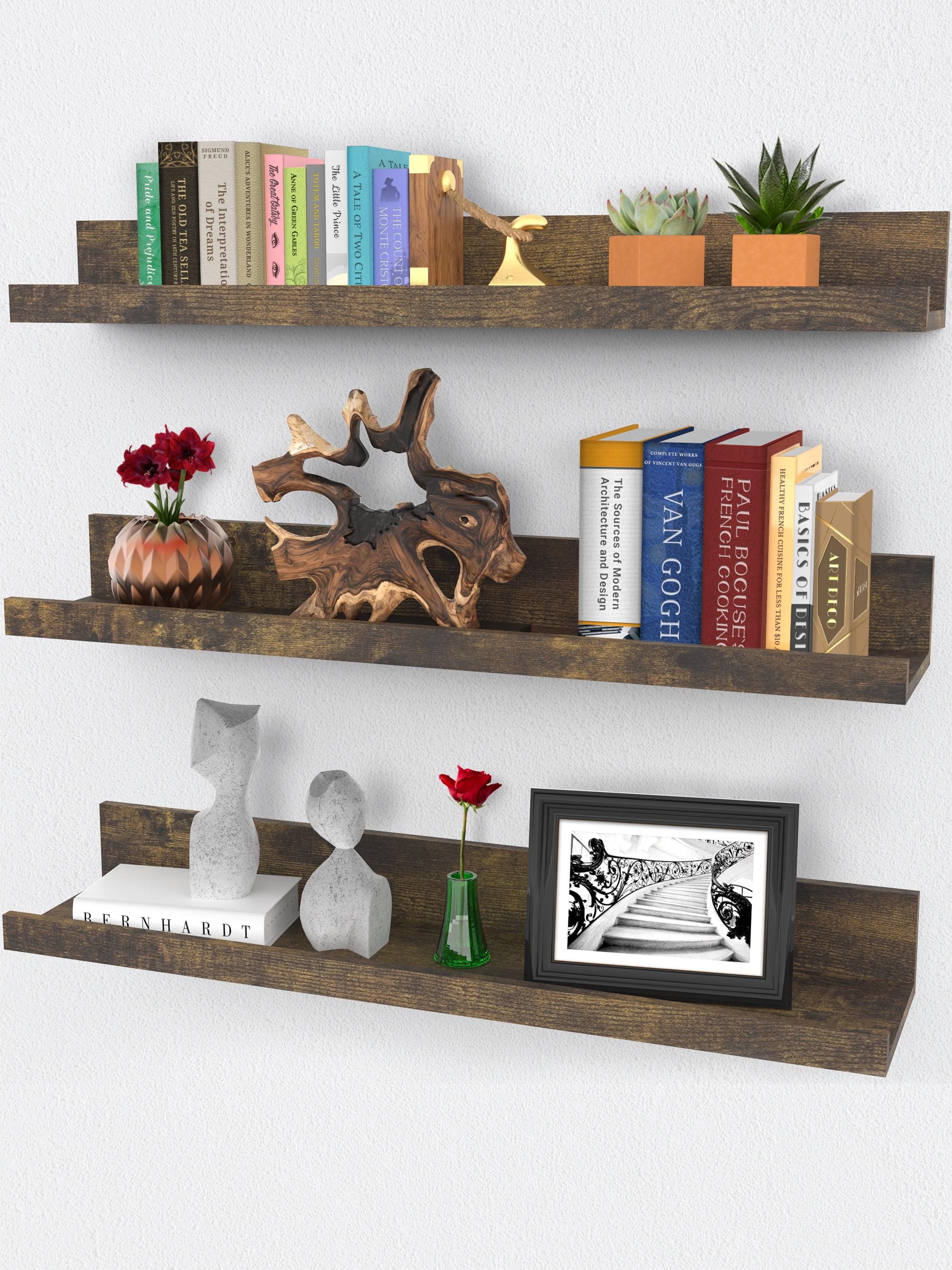 Floating Shelves, Set of 3 Wall Shelves (Multiple Sizes & Colors) by Icona Bay