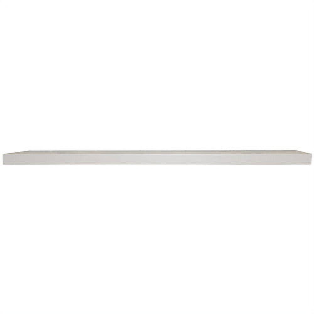 InPlace 48" Slim Low Profile Floating Wall Shelf White - Modern Decor, Wood Composite, Includes Mounting Hardware