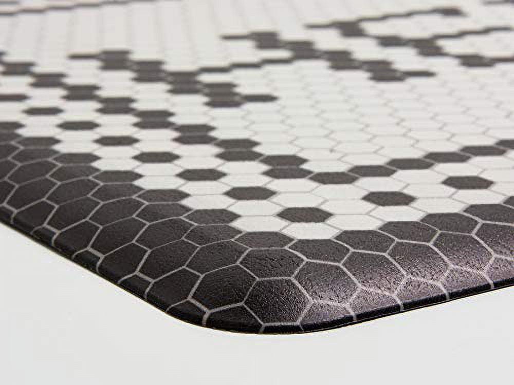 Black and White Anti-Fatigue Comfort Floor Mat