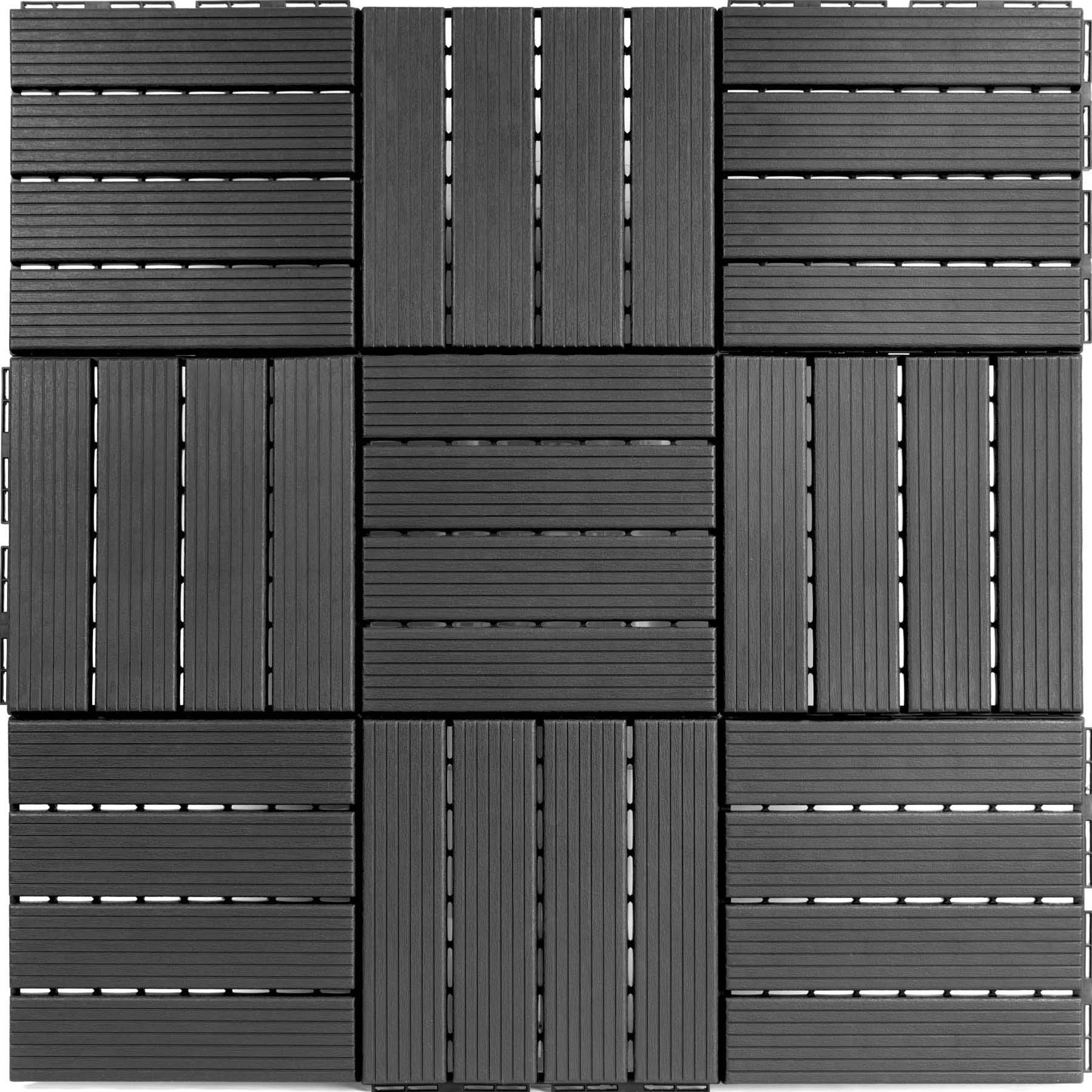 36.75'' L x 36.75'' W Plastic Interlocking Deck Tile