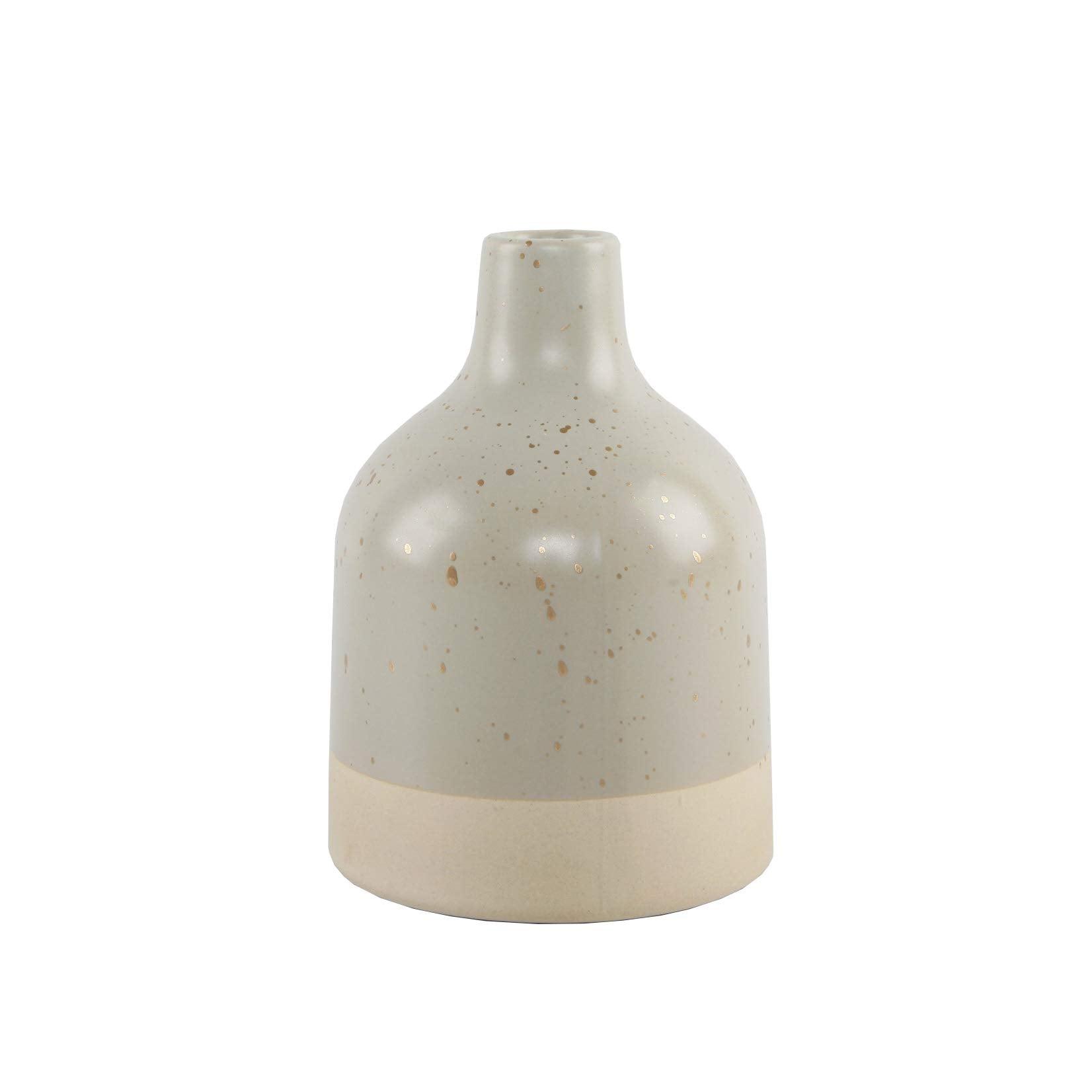 Artisan Sage Two-Tone Speckle 11" Ceramic Table Vase