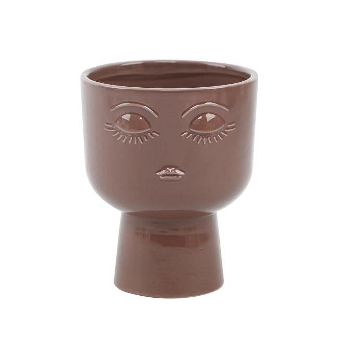 Terracotta Clay Bohemian Face Planter Pot