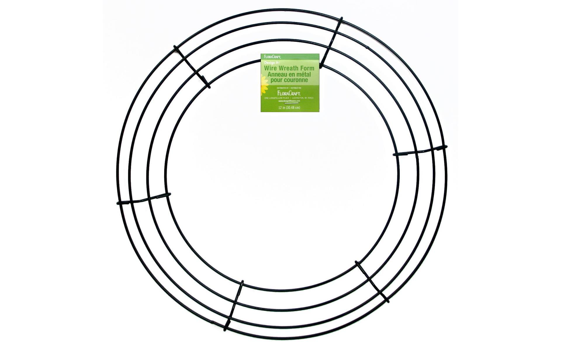 12" Green Steel Floral Wreath Crafting Circle