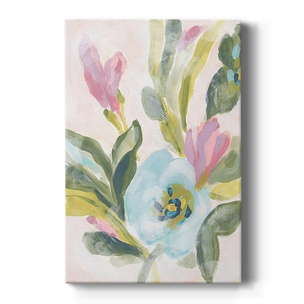 Floral Breeze Fresco II Premium Gallery Wrapped Canvas - Ready to Hang