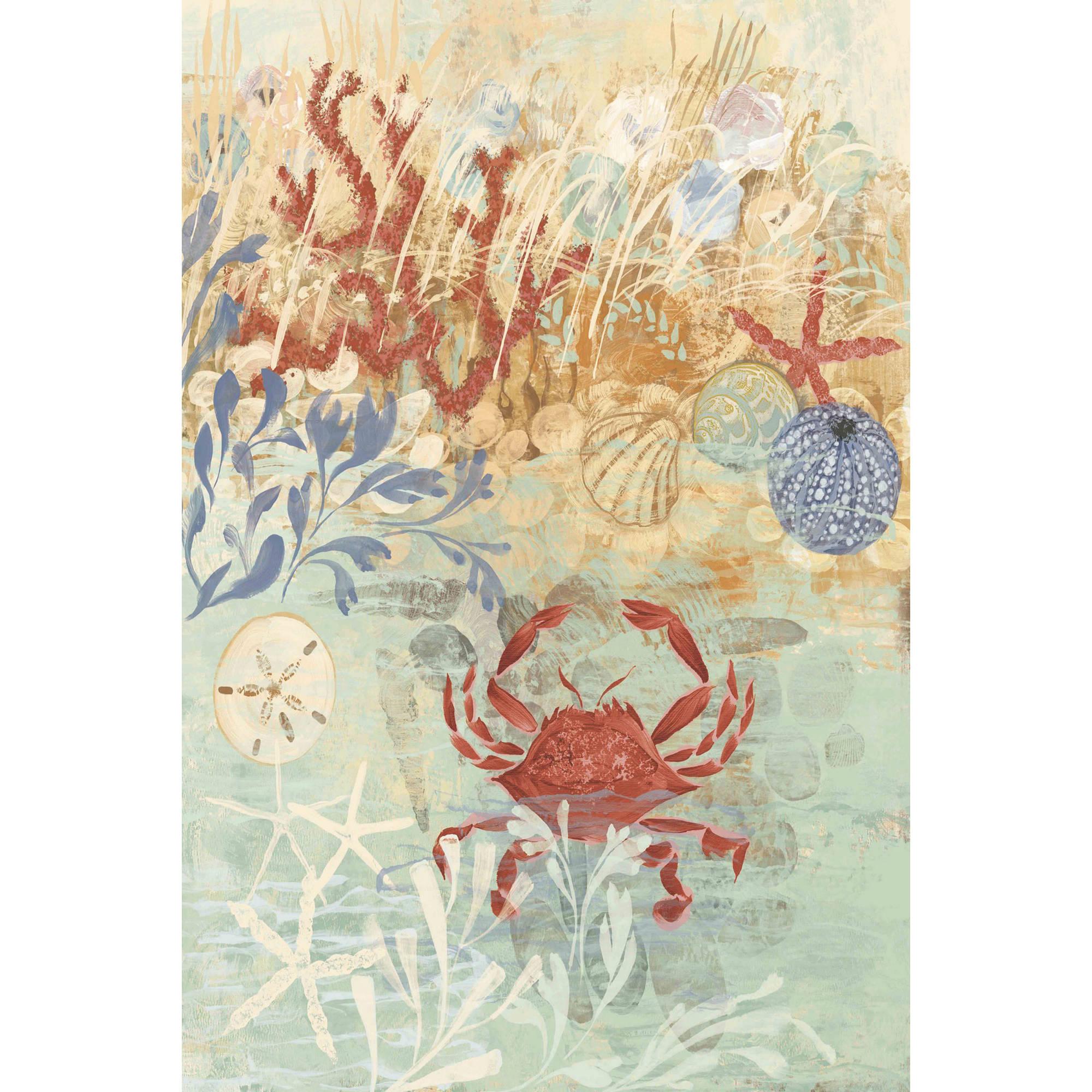 "Floral Frenzy Coastal IV" Painting Print on Wrapped Canvas