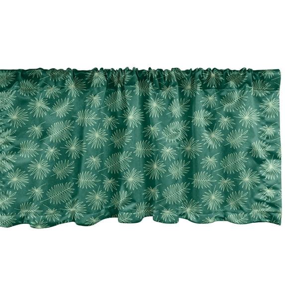 Ambesonne Floral Valance Pack of 2 Palm Tree Tropical Leaves 97138