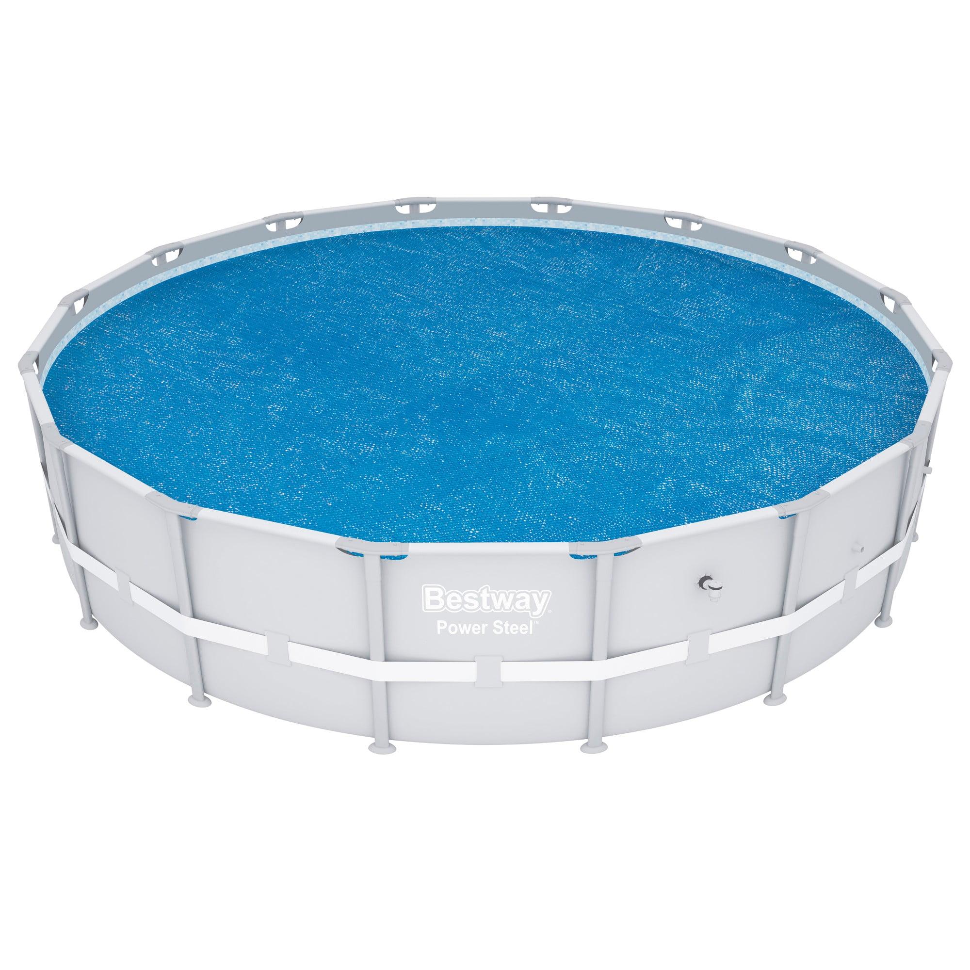 Bestway Flowclear 15 Feet Round Above Ground Solar Pool Cover Only for Pool Water Maintenance of Swimming Pools 16 Feet in Diameter, Blue