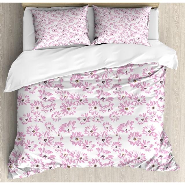 Ambesonne Flower Farmhouse / Country Floral Duvet Cover Set