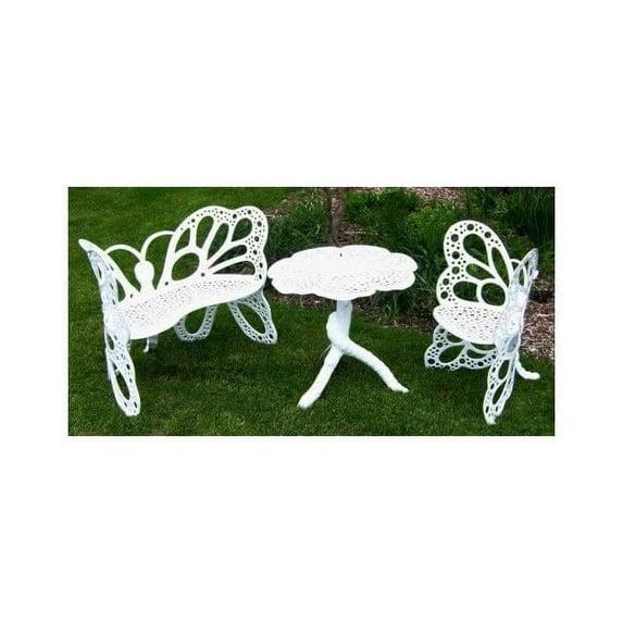 FlowerHouse FHBFSET3-W Butterfly Garden Set - white