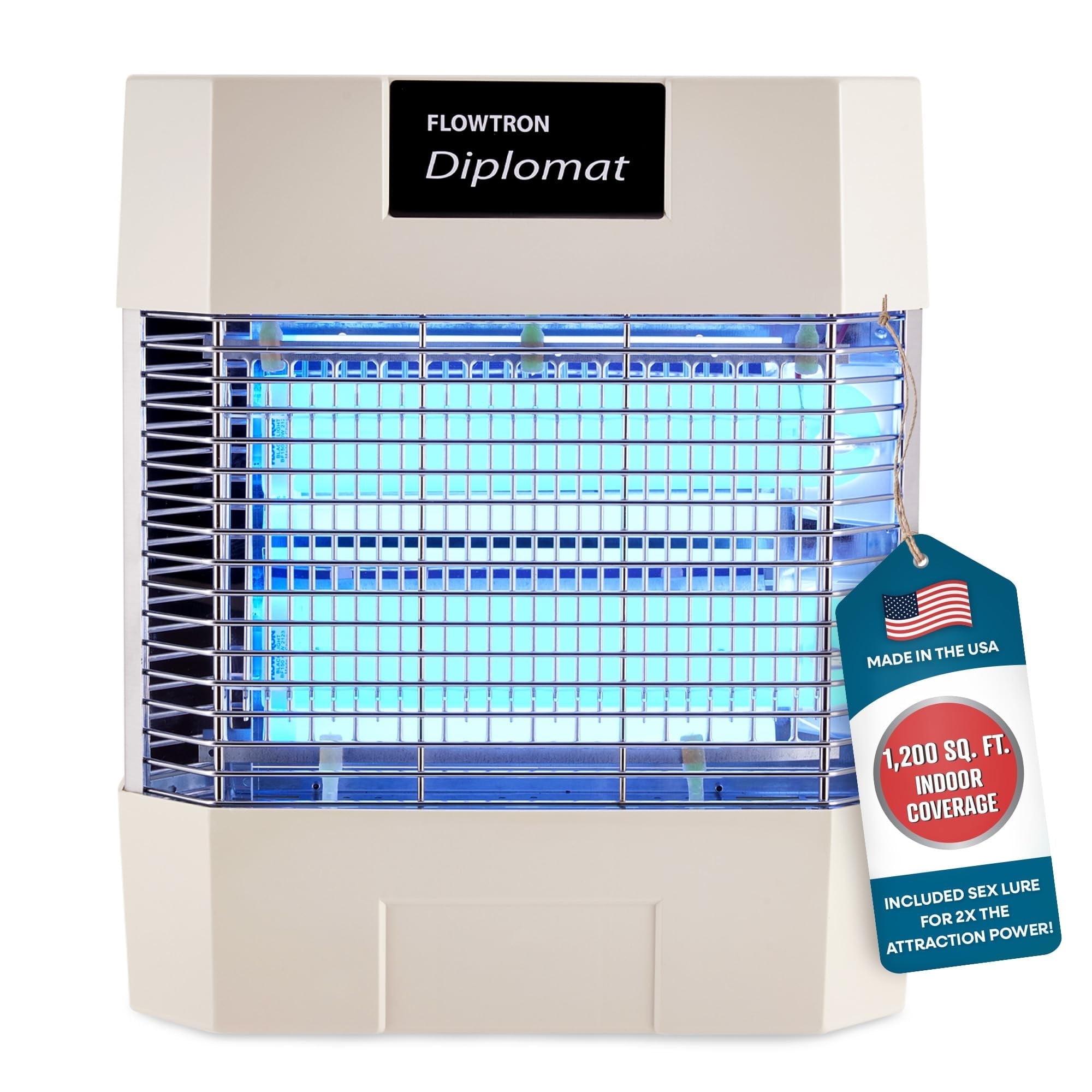 Flowtron Diplomat Indoor Bug Zapper, 1200 Sq Ft Electric Fly & Insect Killer W/80W UV Light & More