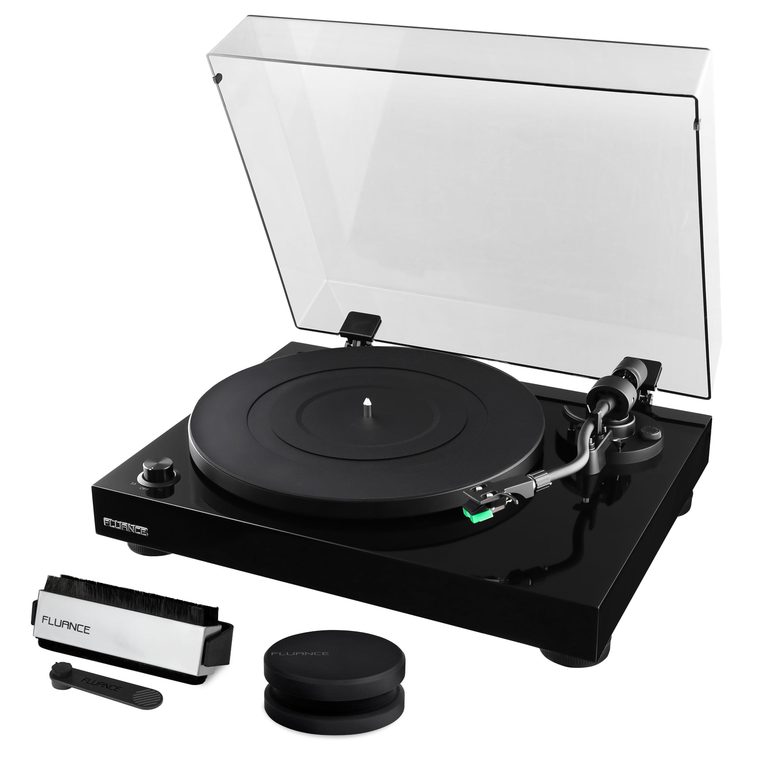 Fluance RT81 Elite High Fidelity Vinyl Turntable Record Player with Audio Technica AT95E Cartridge, Belt Drive, Preamp - Piano Black