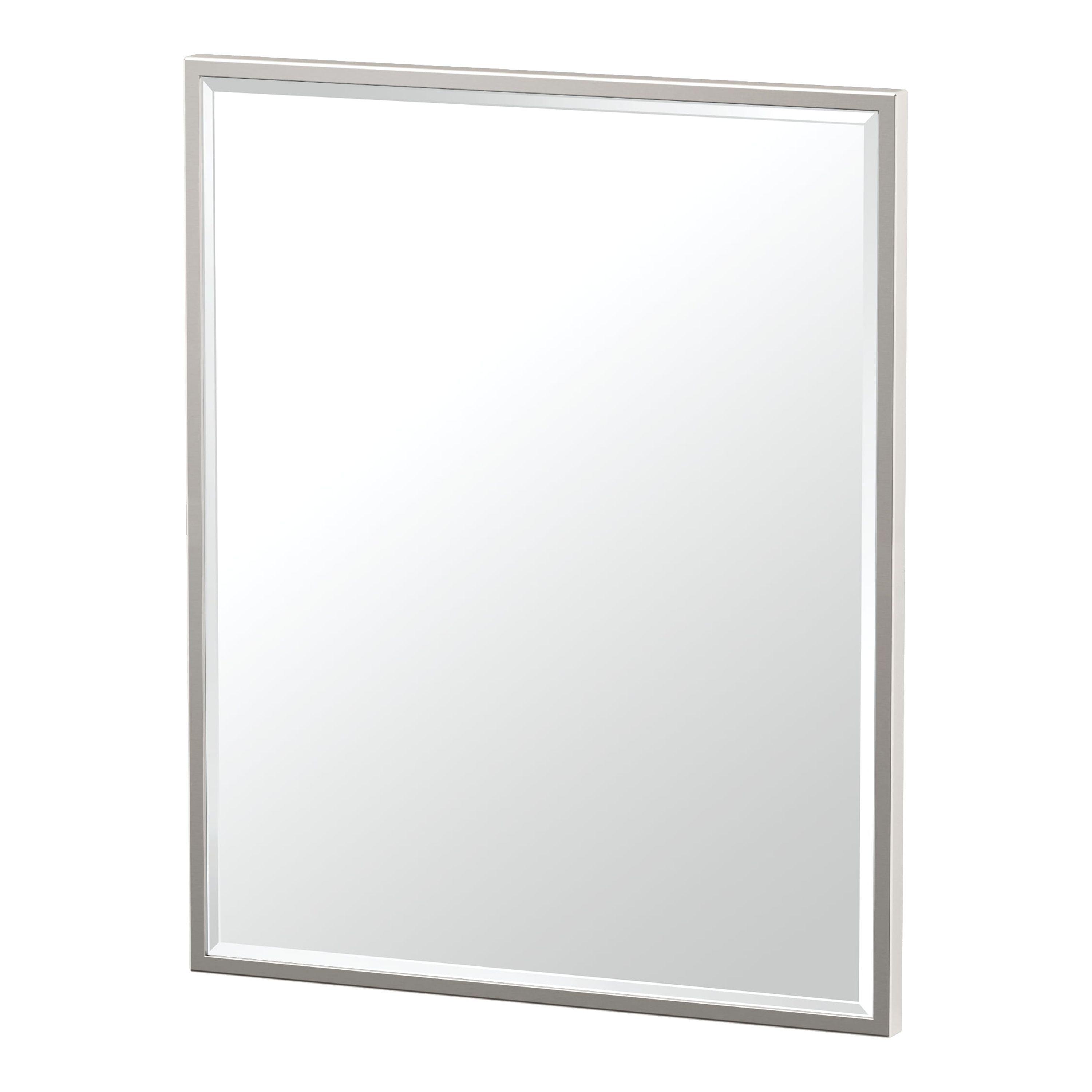 Modern Wall Mount Framed Rectangle Bathroom Vanity Mirror | Decorative Beveled MirrorFor Bedroom, Entryway, Livingroom | Mount Landscape or Portrait