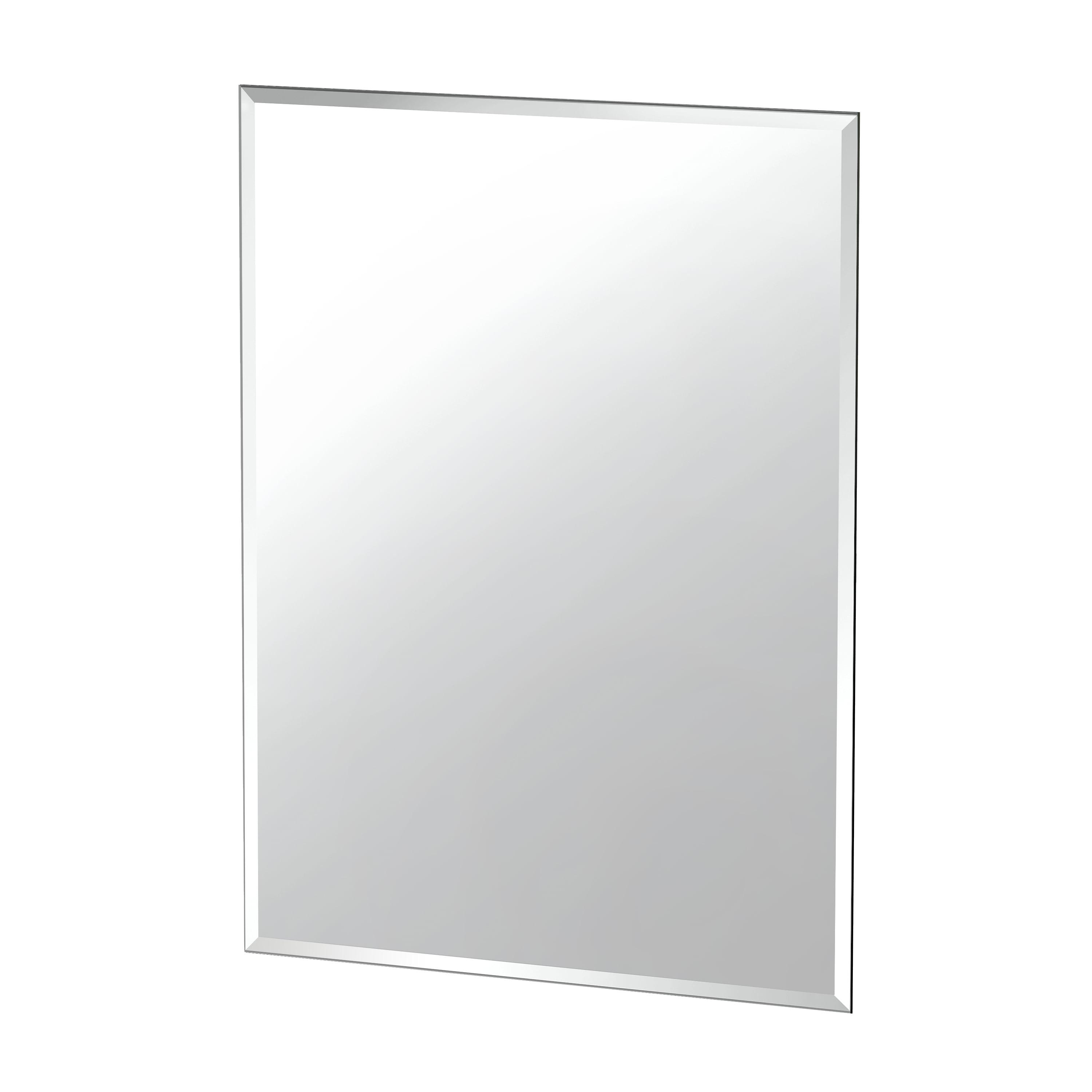 Flushmount Elegance 31.5"H Frameless Beveled Bathroom Mirror