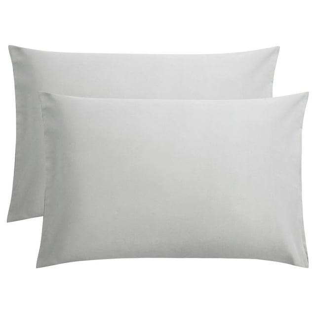 Microfiber Queen - Envelope - 20 x 30 Cloud Grey Pillowcase Set by Bare Home