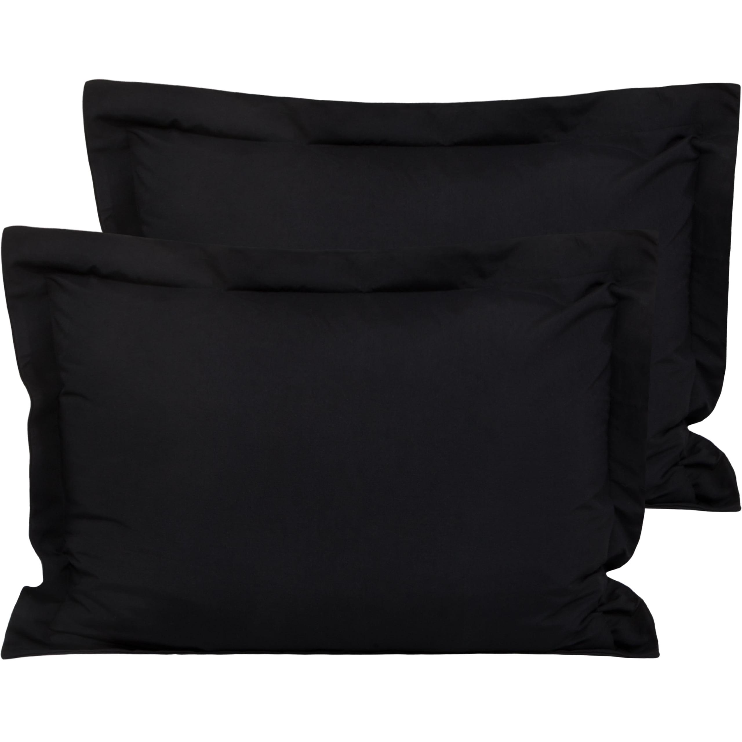 King Black Organic Cotton Hypoallergenic Pillow Shams