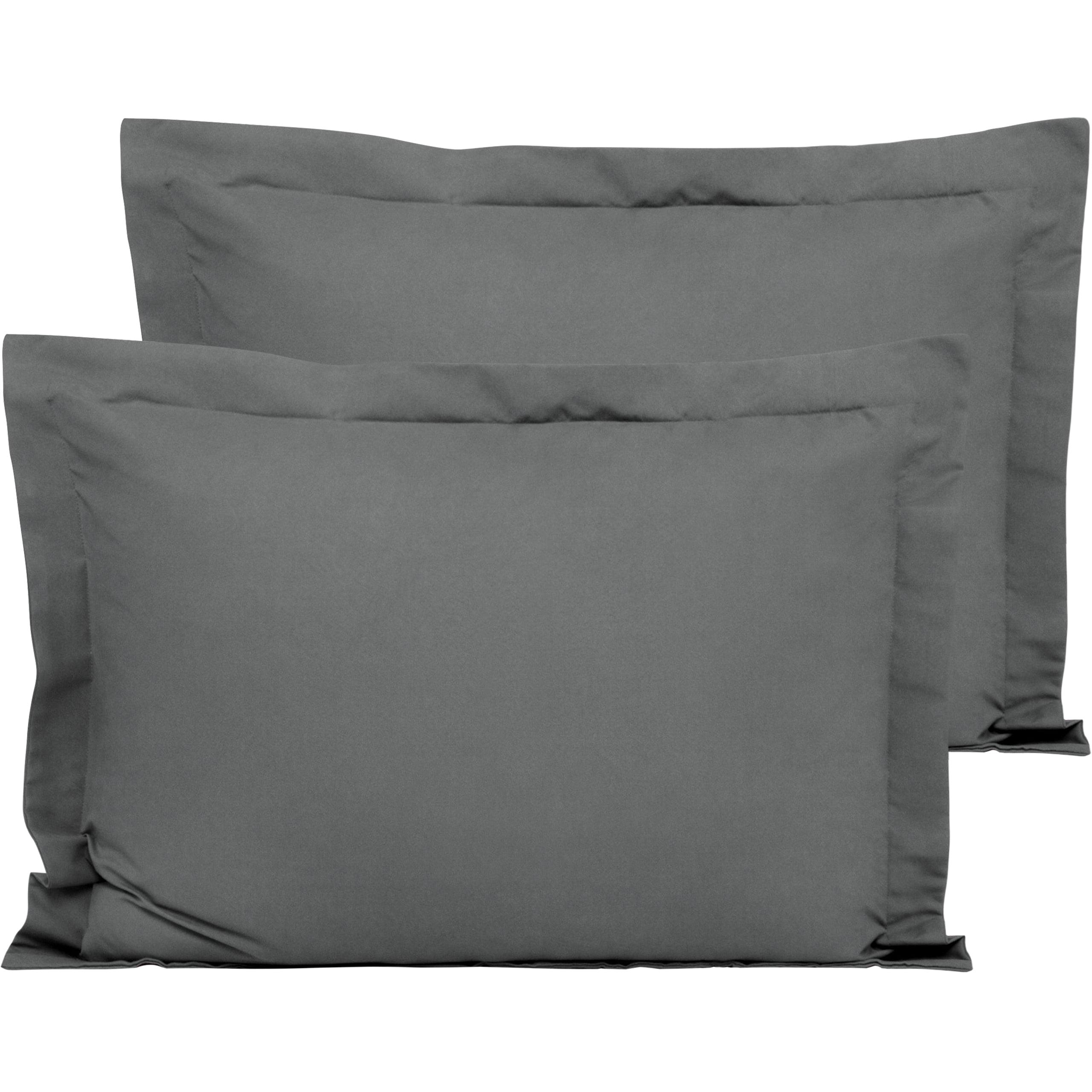 Dark Gray King Microfiber Pillow Shams Set of 2