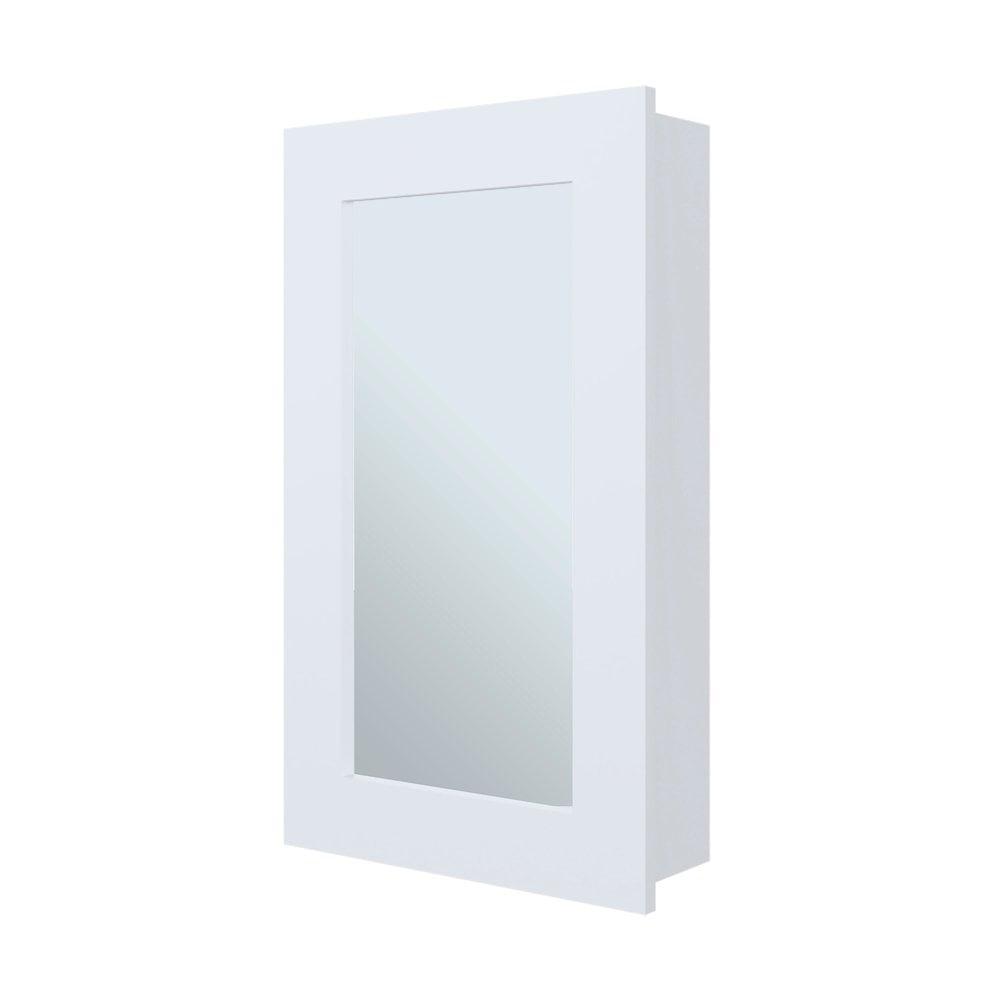 Fm Furniture Parks Medicine Cabinet With Included Mirror, White