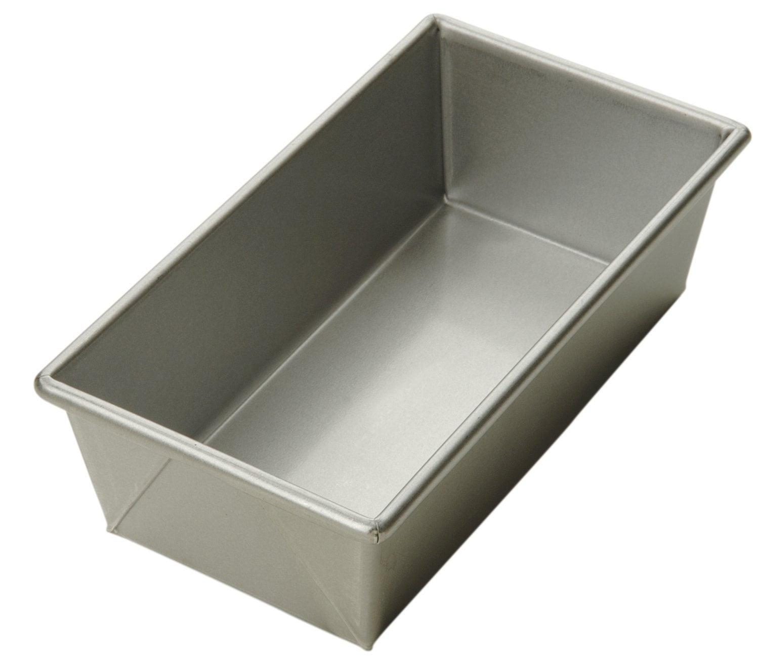 Commercial 8-Inch Aluminum Loaf Pan with Reinforced Wire Support