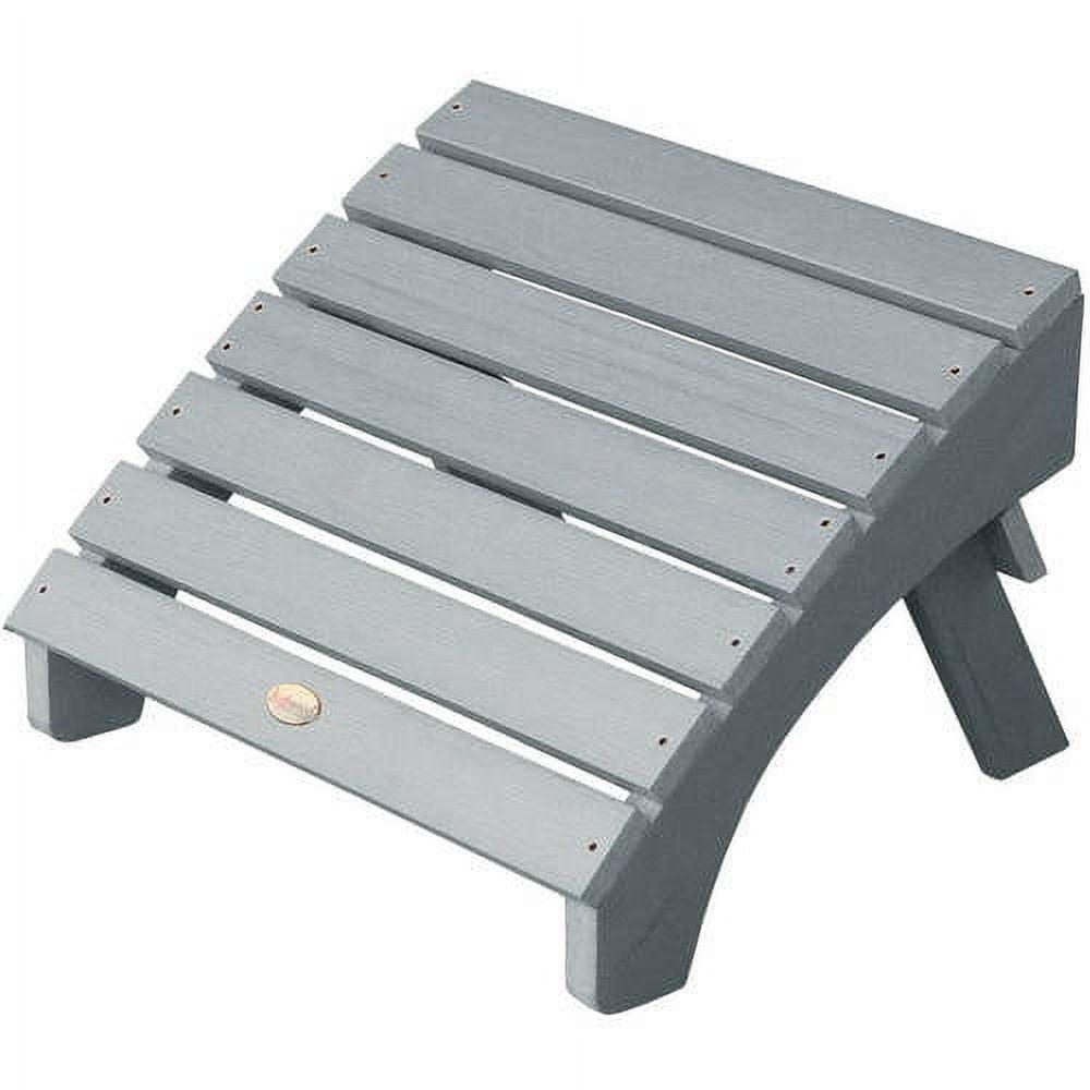 Folding Adirondack Patio Ottoman Coastal Teak Gray - highwood: All-Weather, Water-Resistant, No Assembly Required