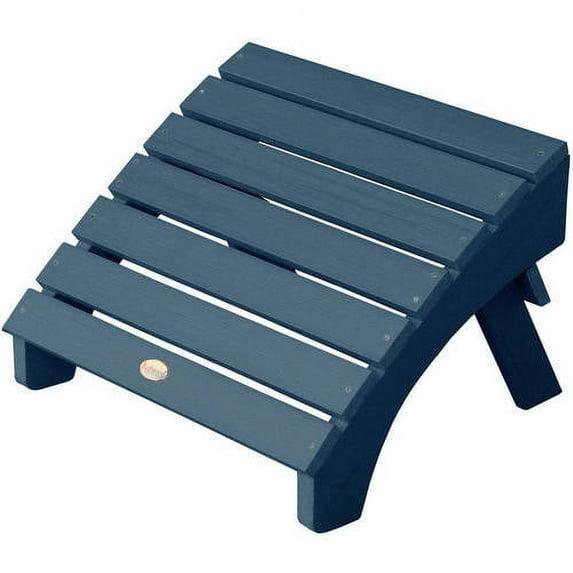 Folding Adirondack Patio Ottoman Nantucket Blue - highwood: Weather-Resistant Poly Lumber, Stainless Steel Hardware
