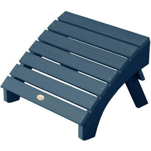 Folding Adirondack Patio Ottoman Nantucket Blue - highwood: Weather-Resistant Poly Lumber, Stainless Steel Hardware