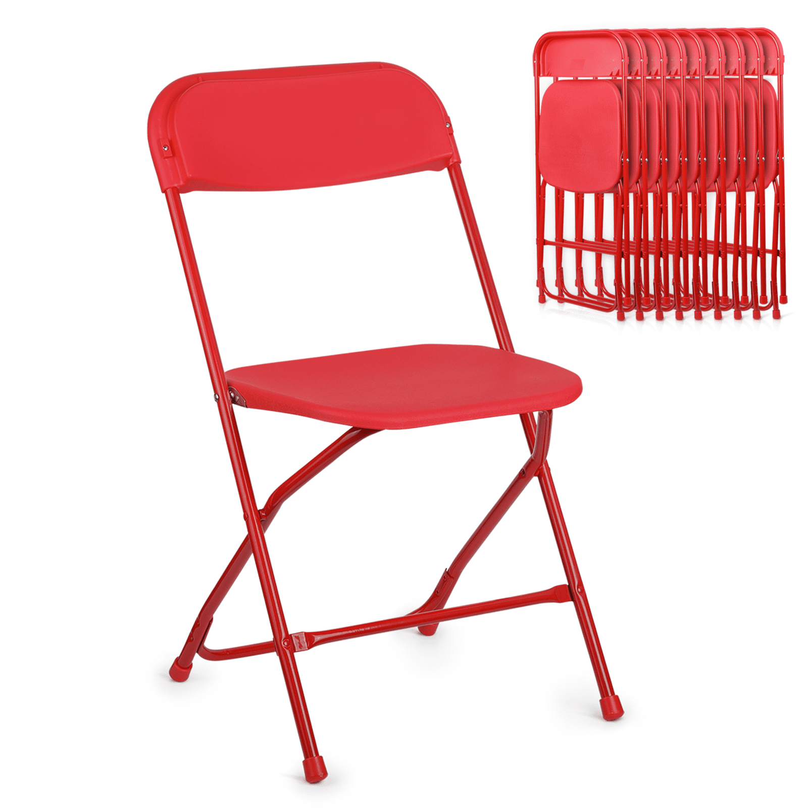 Laione Plastic Stackable Folding Chairs, Patio Garden Wedding Party Event Seat for Indoor Outdoor