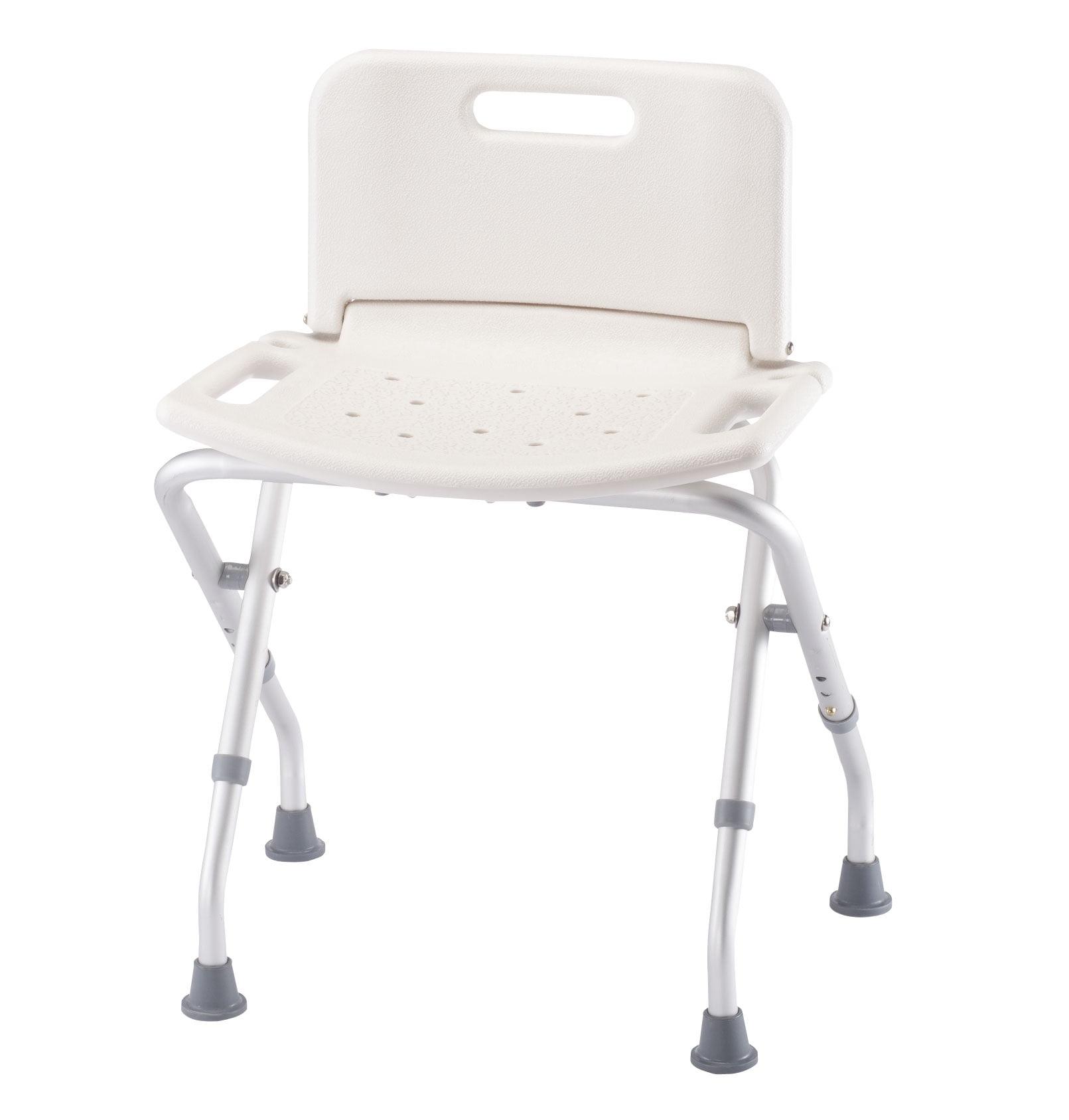Folding Shower Chair Seat - Bath Chair with Back Supports 300 Lbs.