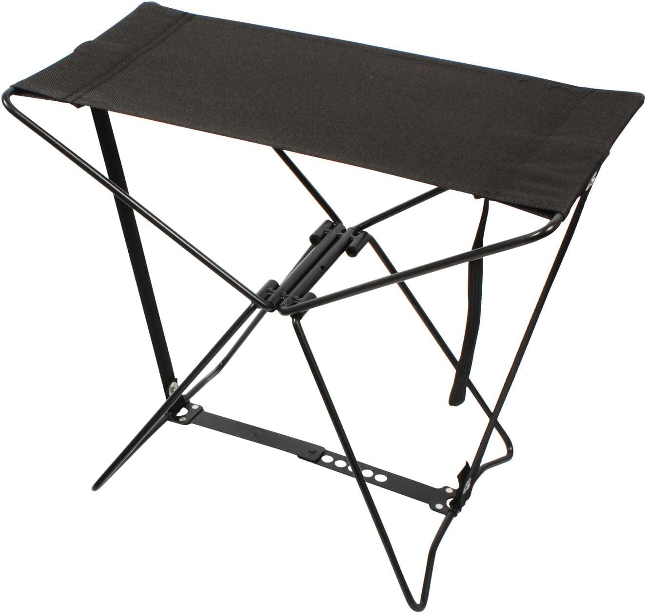 Black Folding Portable Camp Stool with Carrying Case