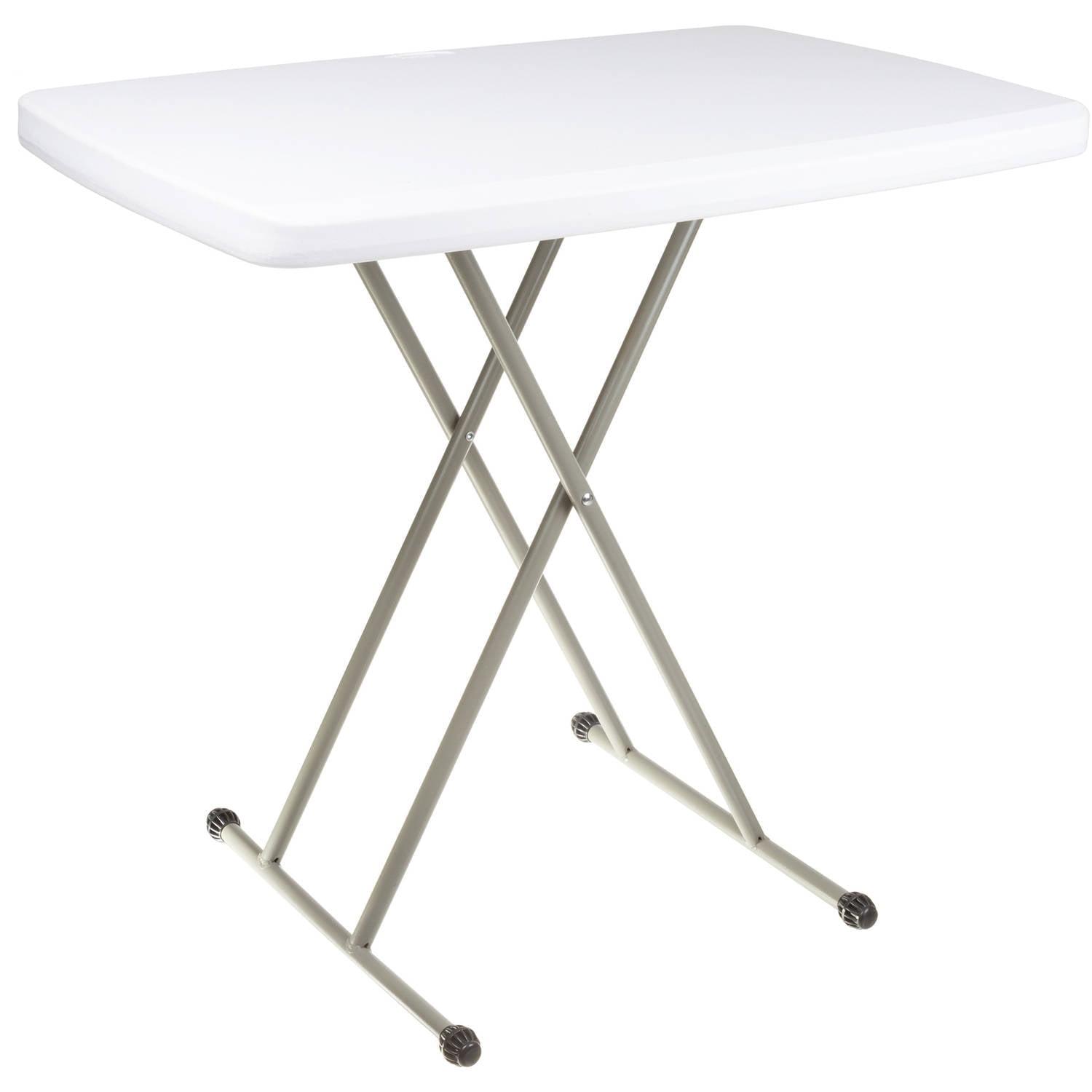 Modern White Foldable Dining Table with High Density Polyethylene Top