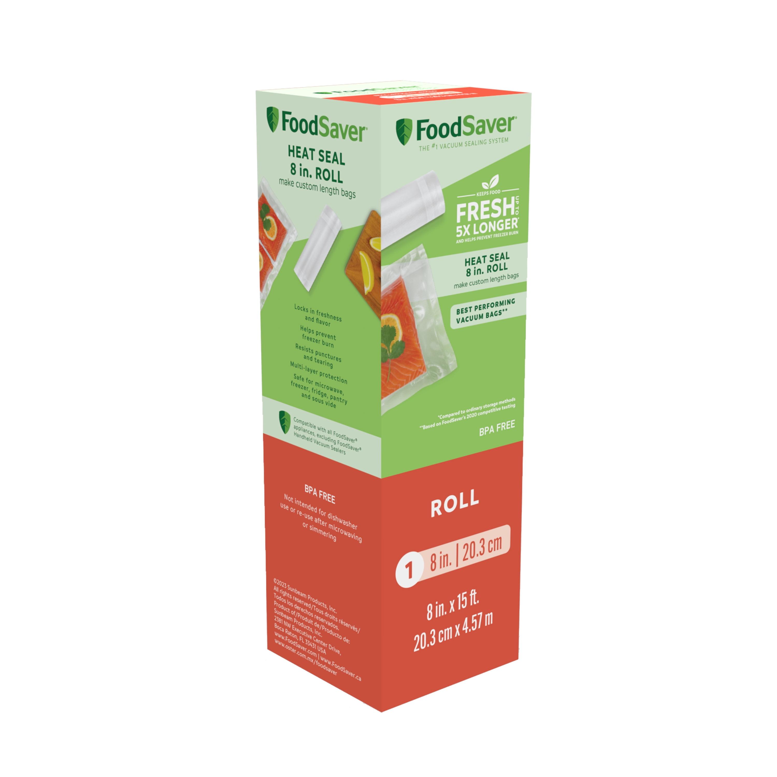 FoodSaver Heat Seal 8 in. Vacuum Seal Roll, 8" x 15', 1 Pack