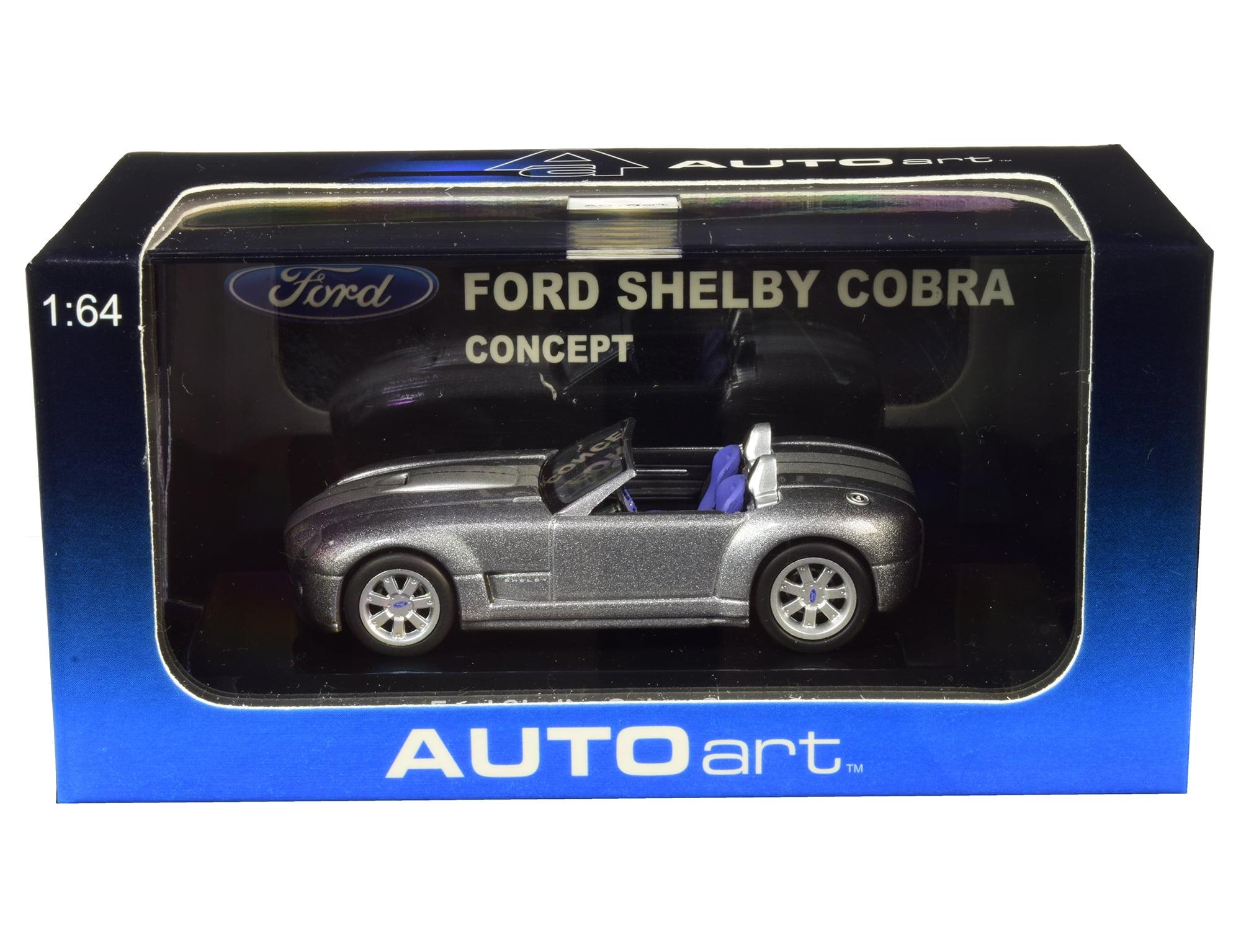 Ford Shelby Cobra Concept Tungsten Silver Metallic with Gray Stripes 1/64 Diecast Model Car by Autoart