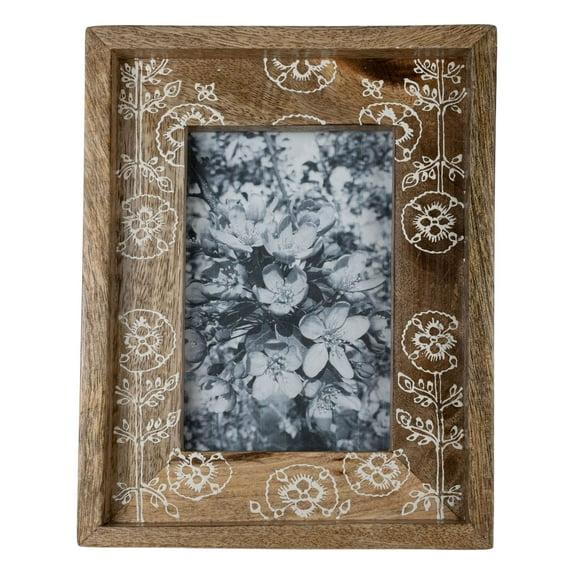 Foreside Home & Garden White Wood Picture Frame