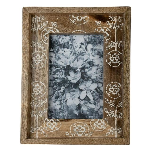 Foreside Home & Garden White Wood Picture Frame