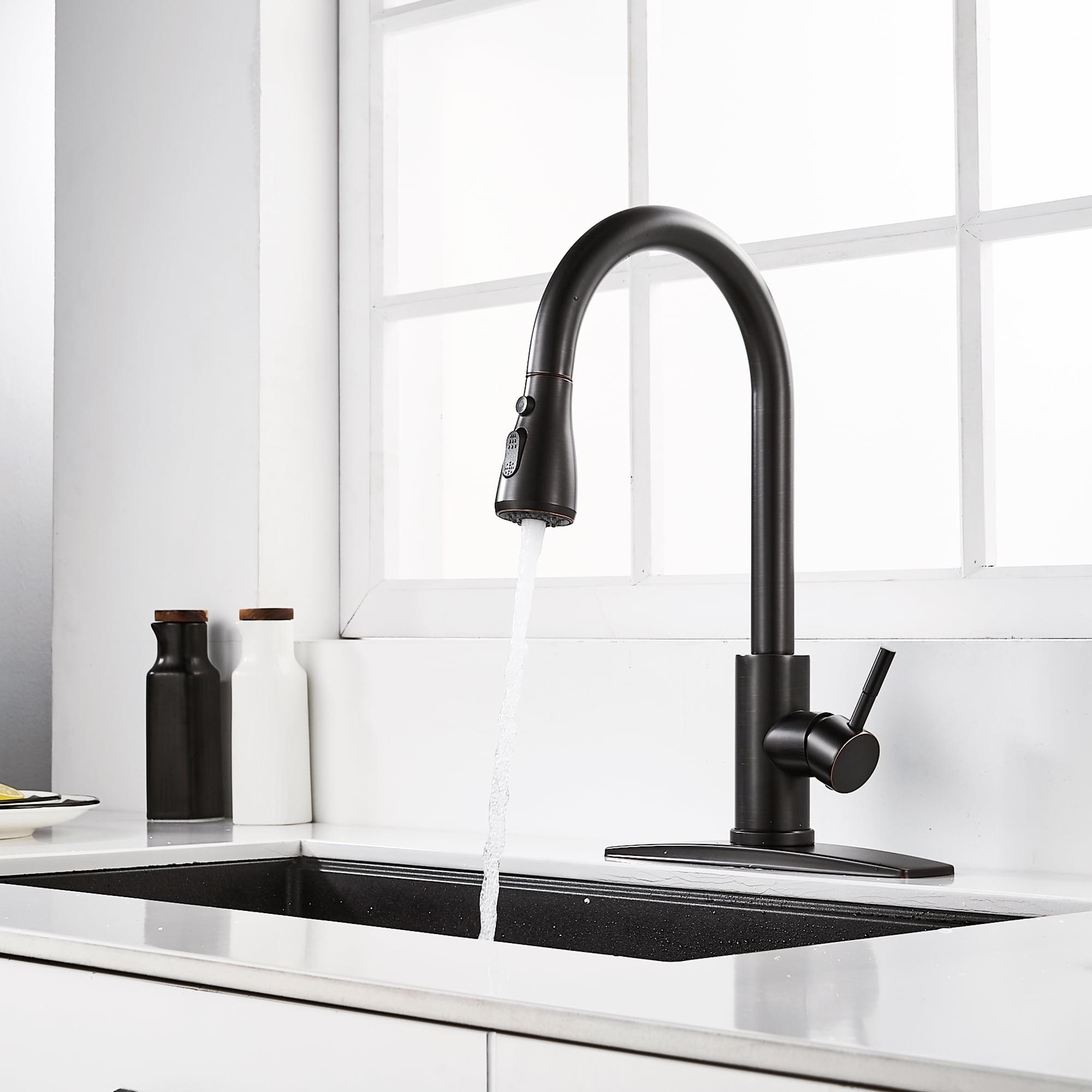 Oil Rubbed Bronze Single Handle Pull Down Kitchen Faucet