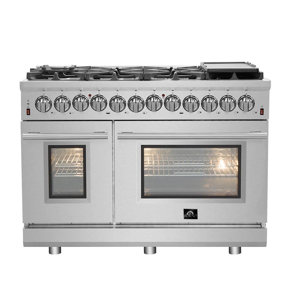 Massimo 48-inch Stainless Steel Dual Fuel Range with Griddle