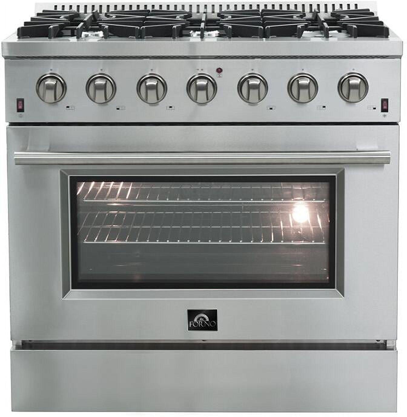 Galiano 36-Inch Stainless Steel Freestanding Gas Range with Convection Oven